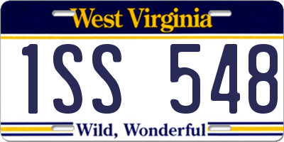 WV license plate 1SS548