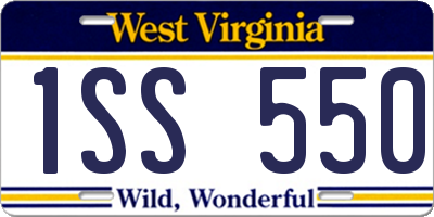 WV license plate 1SS550