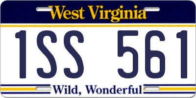 WV license plate 1SS561