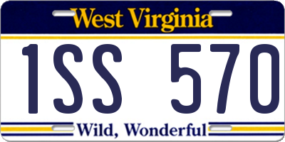 WV license plate 1SS570