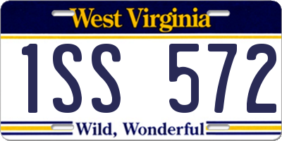 WV license plate 1SS572