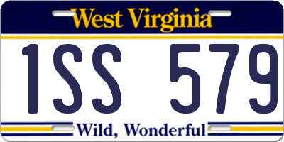 WV license plate 1SS579