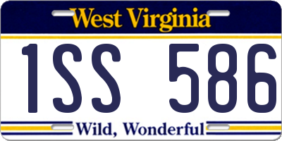 WV license plate 1SS586