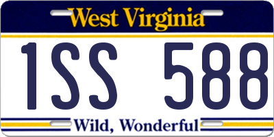 WV license plate 1SS588