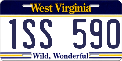 WV license plate 1SS590