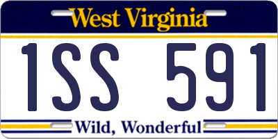 WV license plate 1SS591