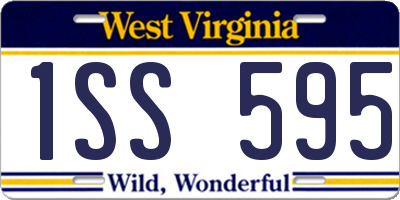 WV license plate 1SS595
