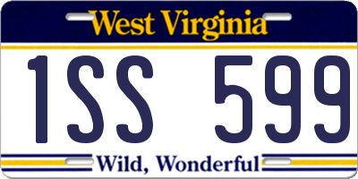 WV license plate 1SS599