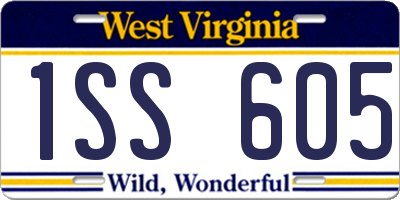 WV license plate 1SS605