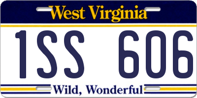 WV license plate 1SS606