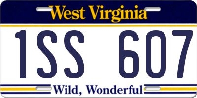 WV license plate 1SS607