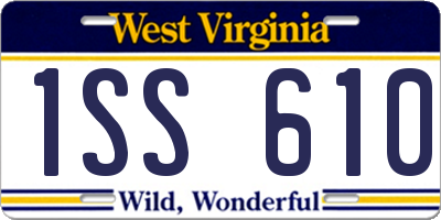 WV license plate 1SS610