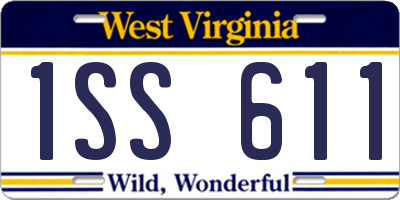 WV license plate 1SS611