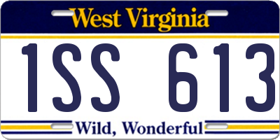 WV license plate 1SS613