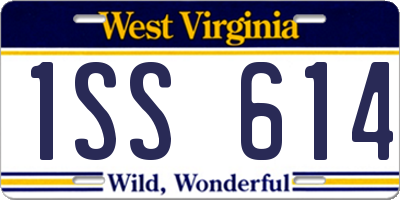 WV license plate 1SS614