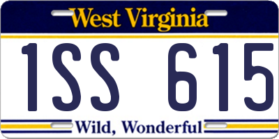 WV license plate 1SS615