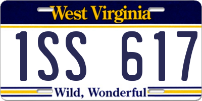 WV license plate 1SS617