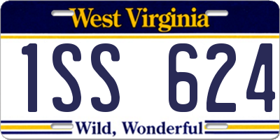 WV license plate 1SS624