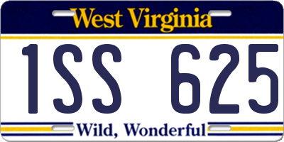 WV license plate 1SS625
