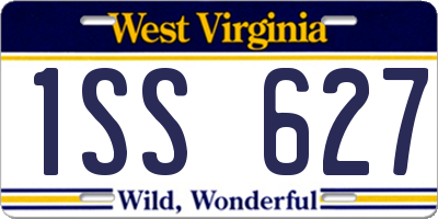 WV license plate 1SS627