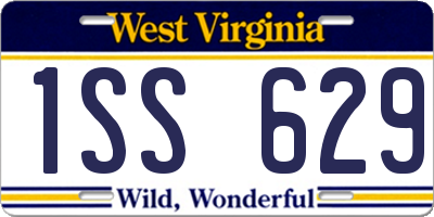 WV license plate 1SS629