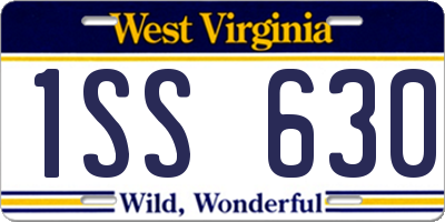 WV license plate 1SS630
