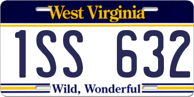 WV license plate 1SS632