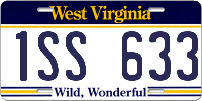 WV license plate 1SS633