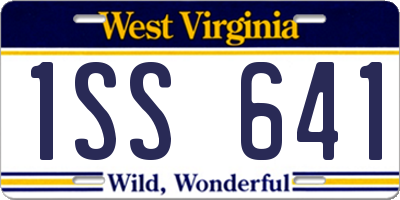 WV license plate 1SS641