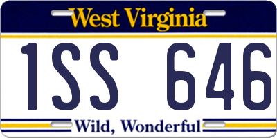 WV license plate 1SS646