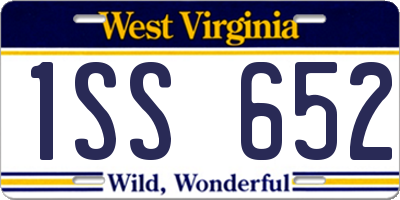 WV license plate 1SS652