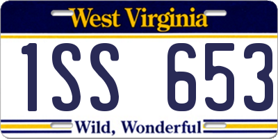 WV license plate 1SS653