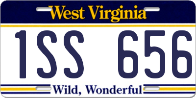 WV license plate 1SS656