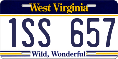 WV license plate 1SS657