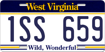WV license plate 1SS659