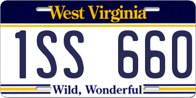 WV license plate 1SS660
