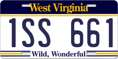 WV license plate 1SS661