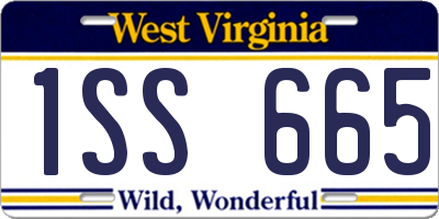WV license plate 1SS665