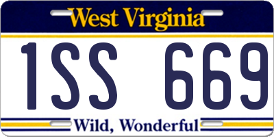 WV license plate 1SS669