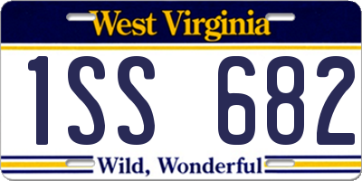 WV license plate 1SS682