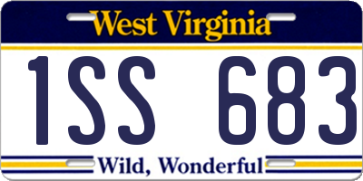 WV license plate 1SS683