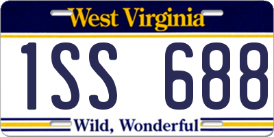 WV license plate 1SS688