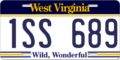 WV license plate 1SS689