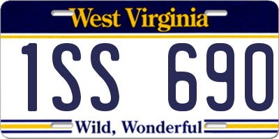 WV license plate 1SS690