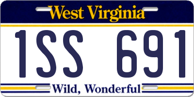 WV license plate 1SS691