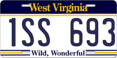 WV license plate 1SS693