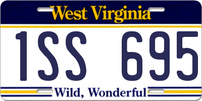 WV license plate 1SS695