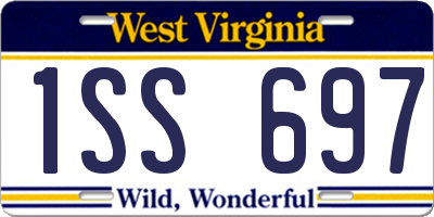 WV license plate 1SS697