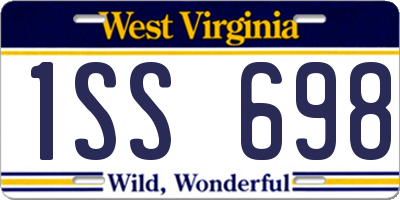 WV license plate 1SS698