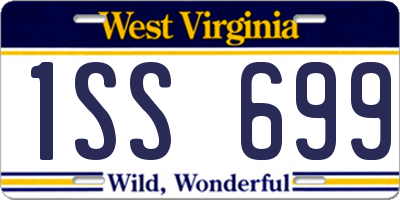 WV license plate 1SS699